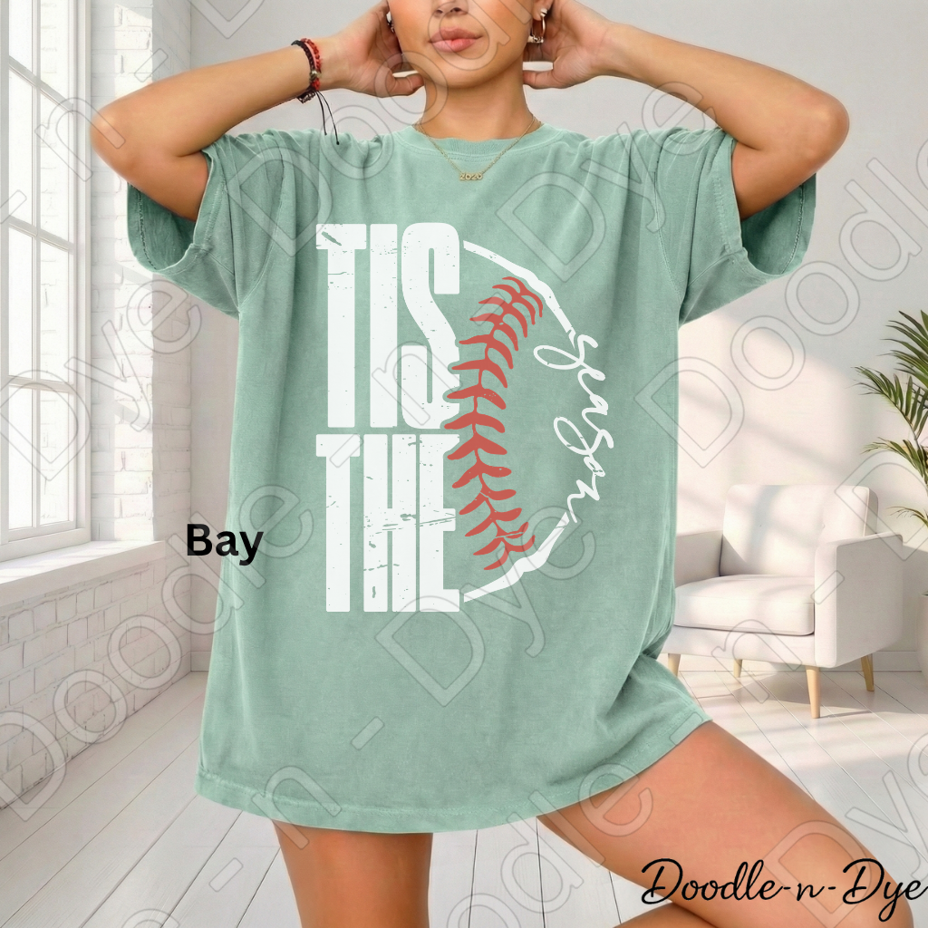 Tis the Season Baseball Comfort Colors Tee, Baseball Mom Tee, Baseball Season Shirt, Gift for Mom, Mother's Day Gift