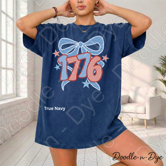 1776 Patriotic Shirt, USA 1776 Comfort Colors Tee, Fourth of July Shirt, America Coquette Bow Shirt, Patriotic Graphic Tee, Independence Day Shirt, 250th USA Anniversary