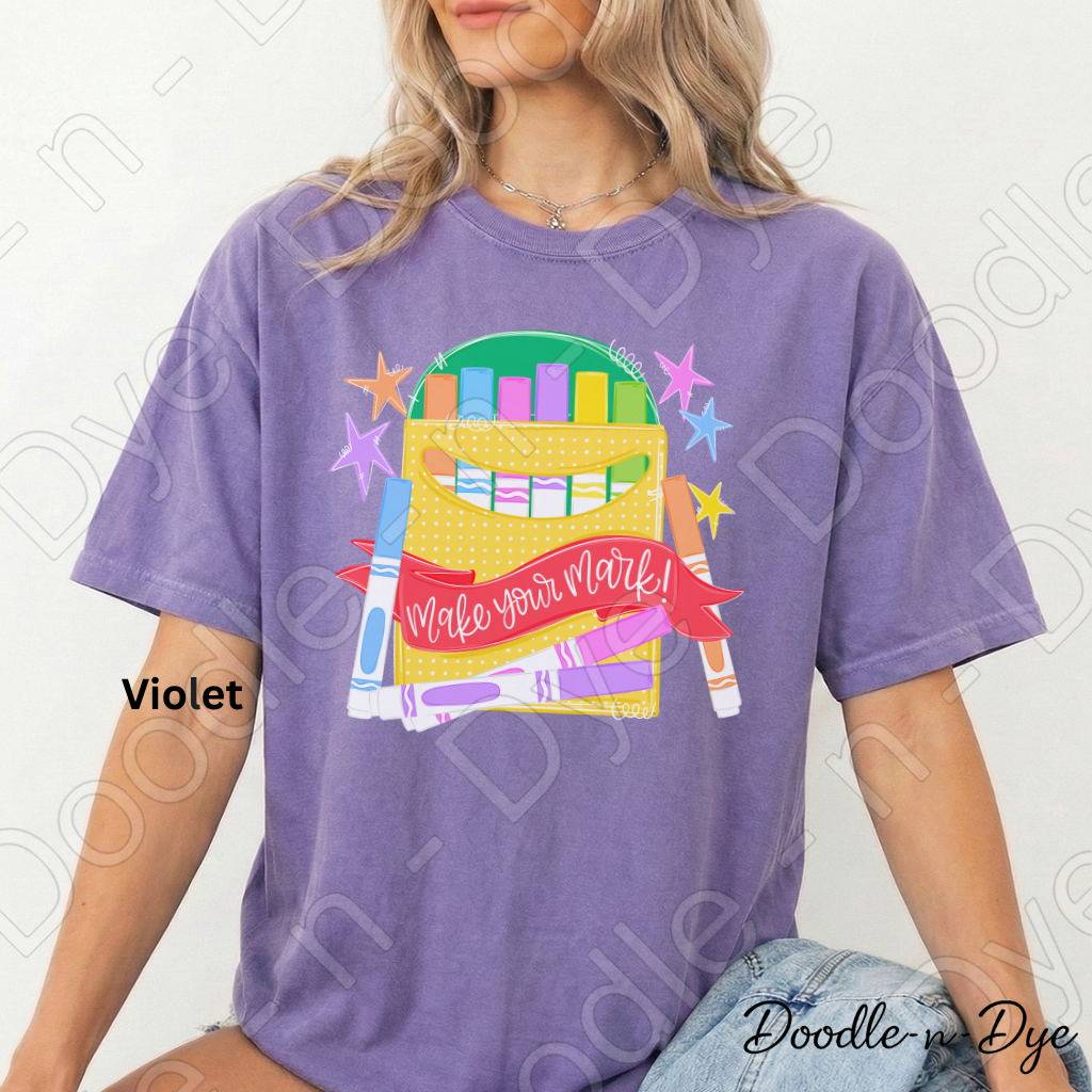 Make Your Mark Teacher Shirt | Comfort Colors 1717 Graphic Tee | Colorful School Shirt | Art Teacher Gift | Creative Classroom Tee