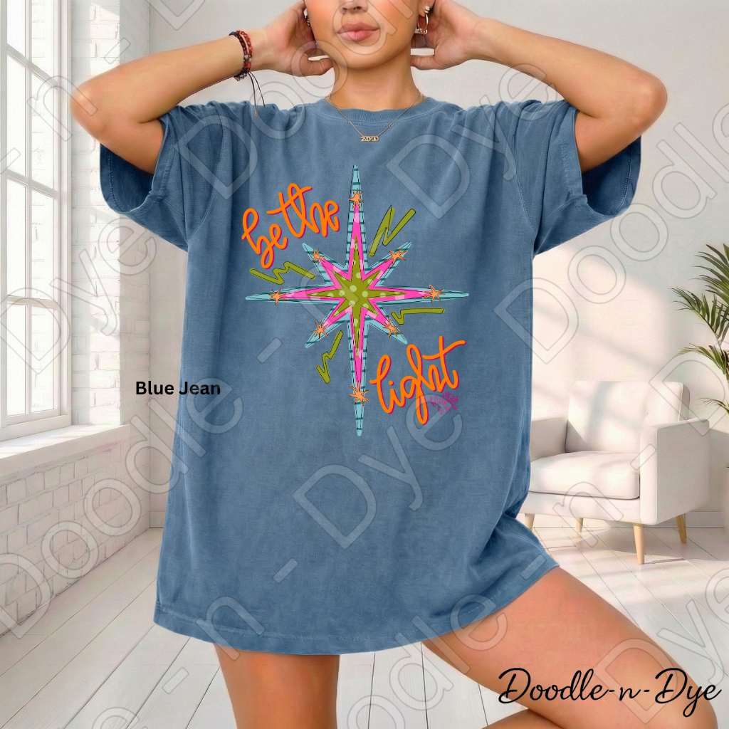 Be the Light Christian Shirt, Matthew 5:14-16 Tee, Retro Faith Shirt, Comfort Colors 1717, Colorful Christian Graphic Tee, Religious Inspirational Gift