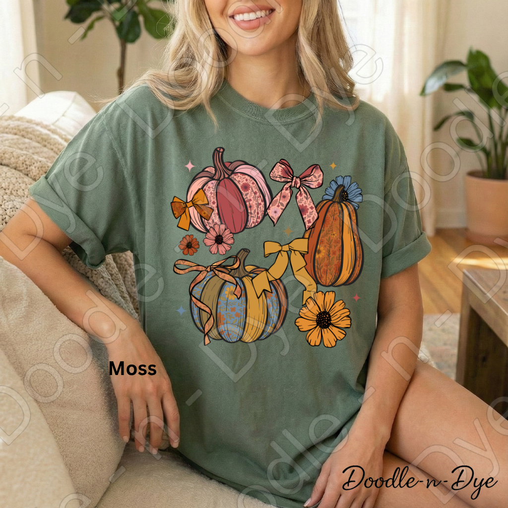 Shabby Chic Pumpkin Shirt, Farmhouse Fall Tee, Comfort Colors Pumpkin Shirt, Coquette Autumn Shirt, Floral Pumpkin Graphic Tee