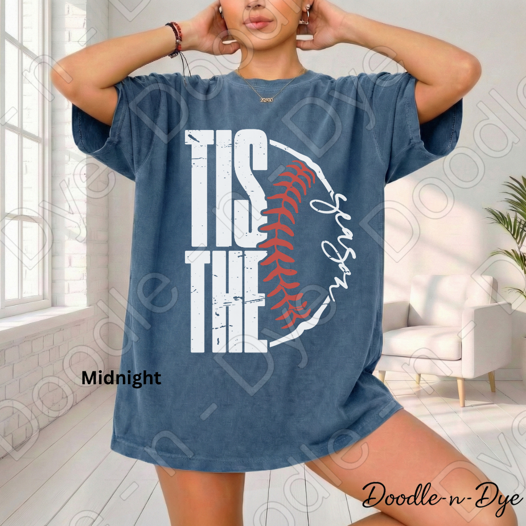 Tis the Season Baseball Comfort Colors Tee, Baseball Mom Tee, Baseball Season Shirt, Gift for Mom, Mother's Day Gift