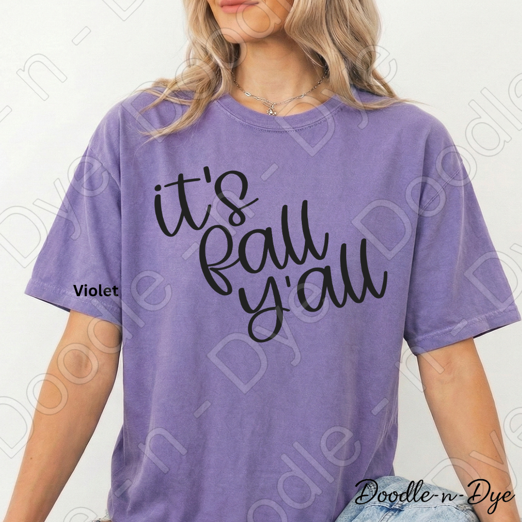 It's Fall Y'all Shirt, Minimalist Fall Tee, Comfort Colors 1717, Autumn Graphic Tee, Cozy Fall Shirt, Pumpkin Season Tee
