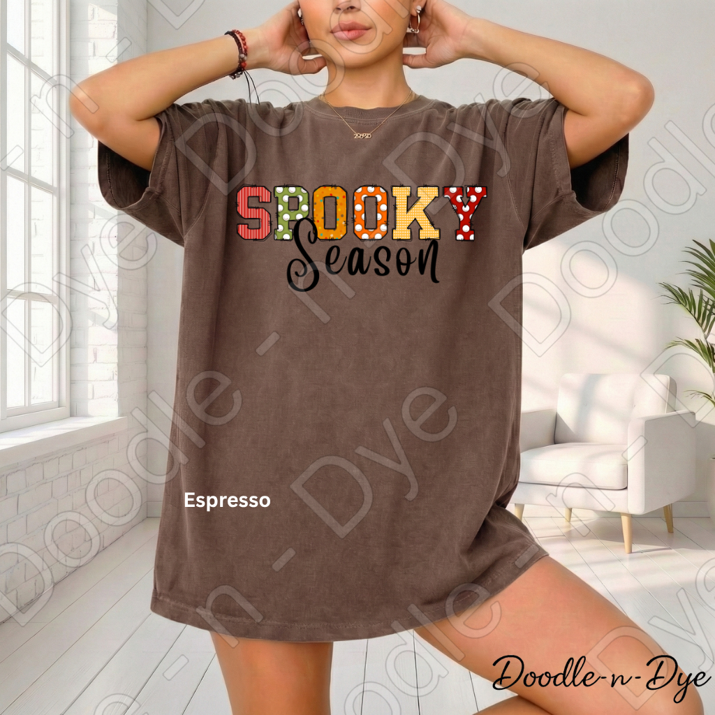 Spooky Season Shirt | Doodle-n-Dye Original | Comfort Colors 1717 Halloween Tee | Cute Fall Graphic Shirt | Pumpkin Halloween Shirt