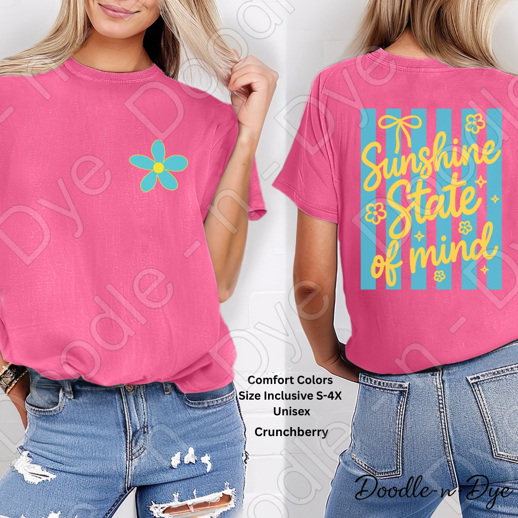Summer Sunshine State of Mind T-Shirt - Comfort Colors Tee - Summer Vacation Shirt