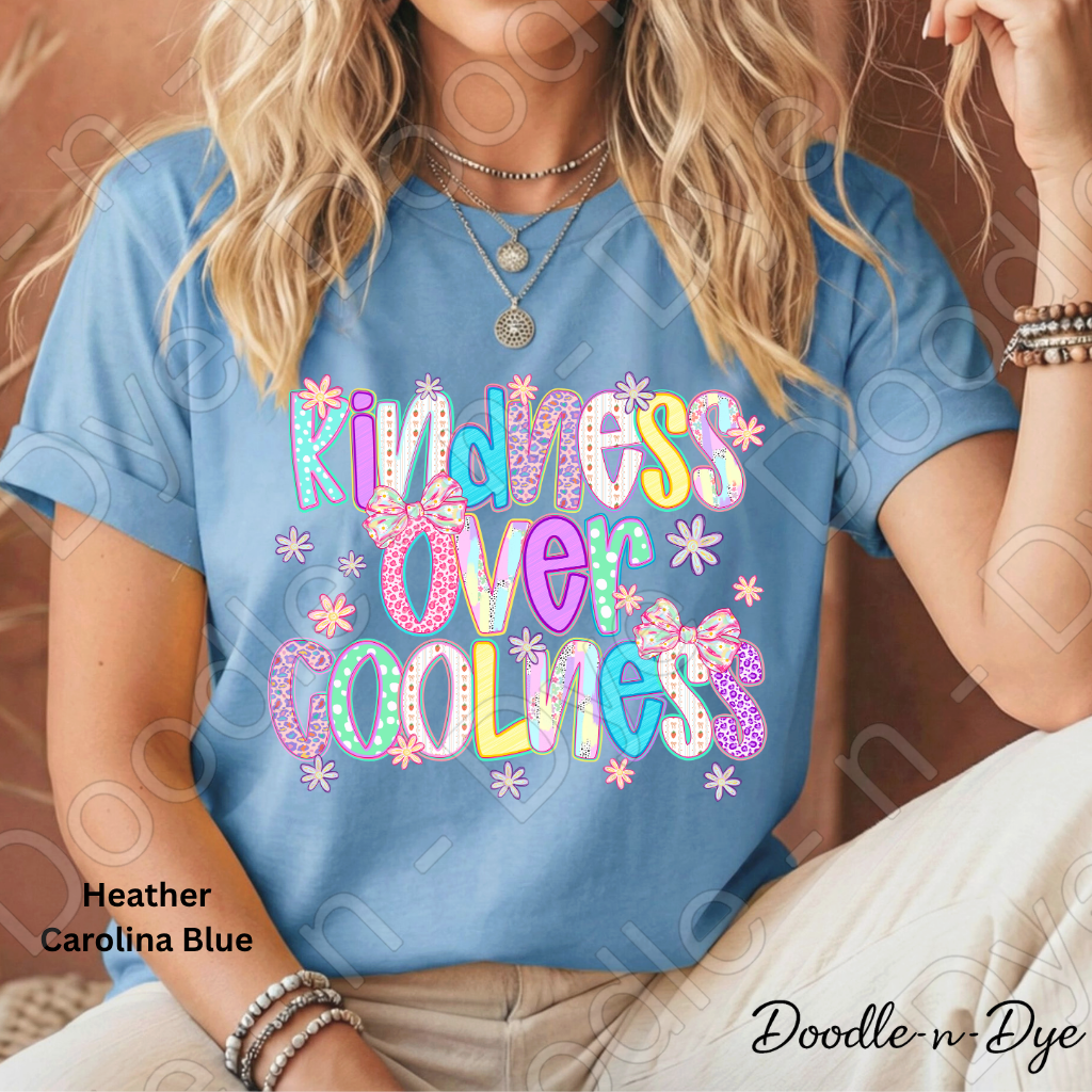 Inspirational Kindness Shirt, Bella & Canvas Tee, Kindness Over Coolness, Positive Message T-Shirt