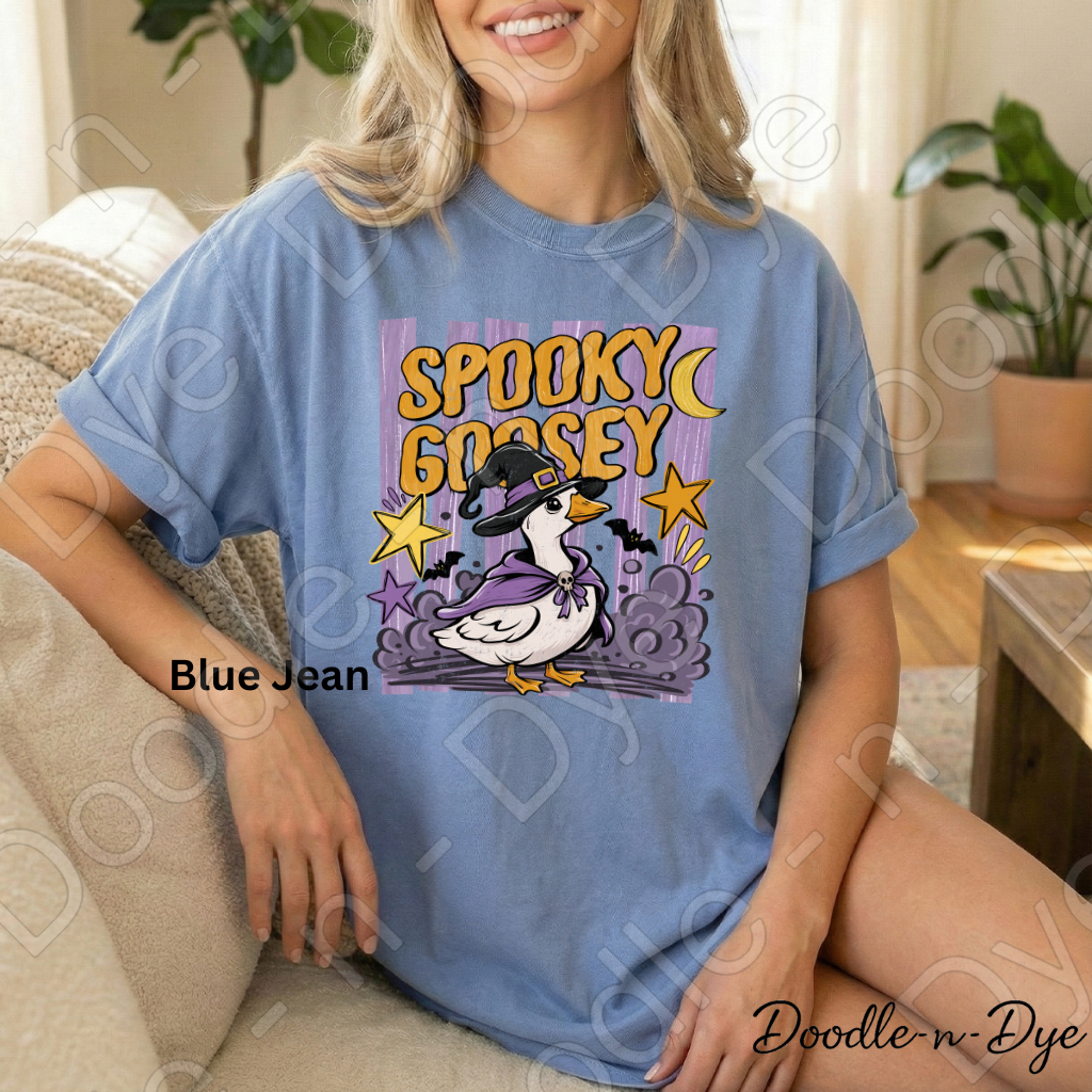 Spooky Goosey Halloween Shirt | Cute Fall Goose Comfort Colors® T-Shirt | Funny Halloween Goose Tee | Cozy Fall Graphic Shirt