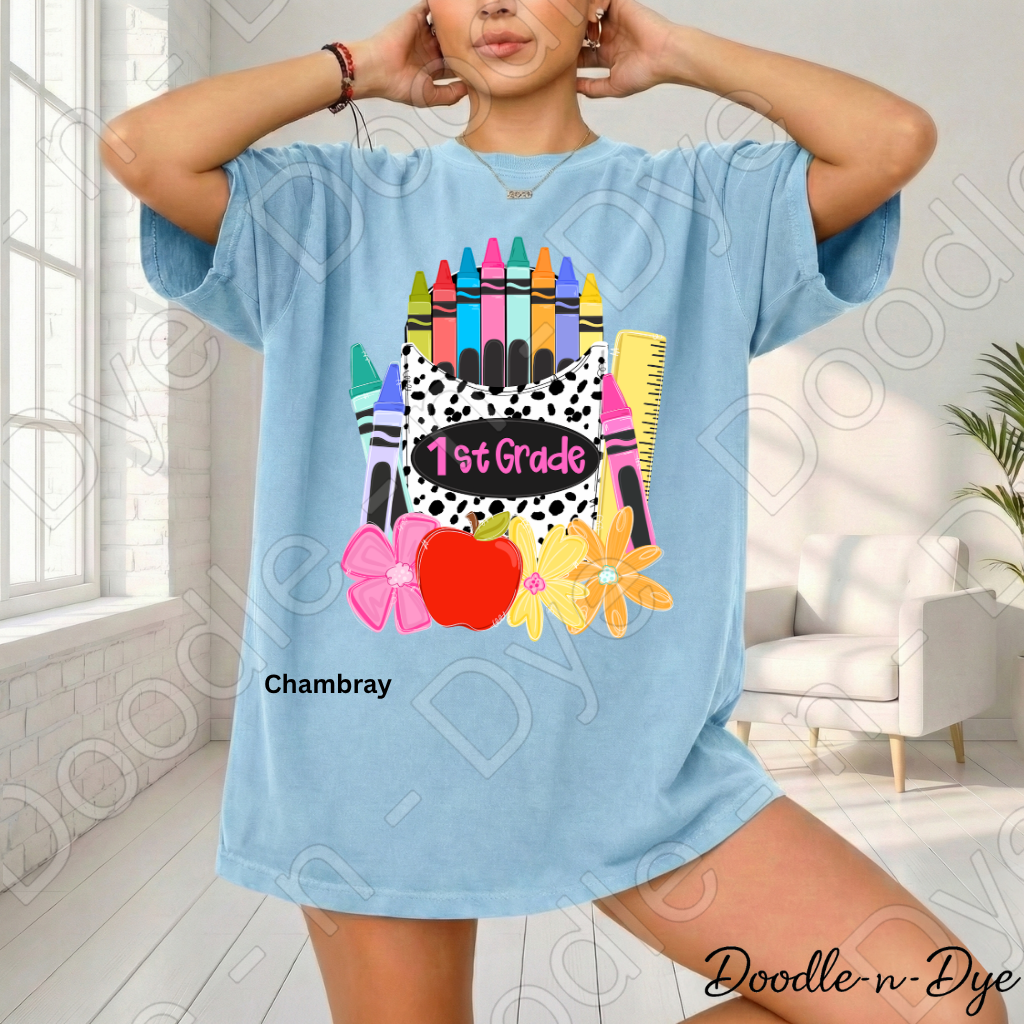 1st Grade Teacher Shirt, First Grade Teacher Tee, Comfort Colors Teacher Shirt, Back to School Shirt, Elementary Teacher Gift, Classroom Tee