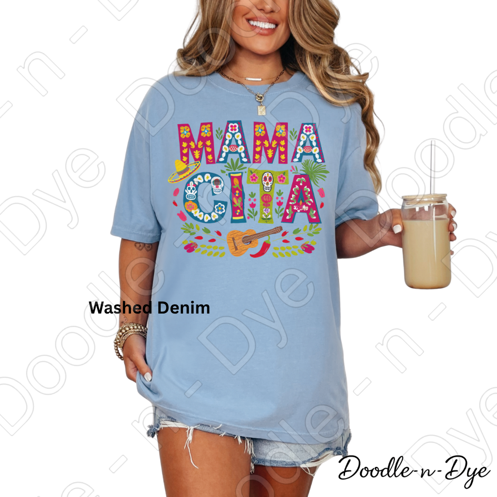 Mamacita Comfort Colors Tee, Fiesta-Inspired Mom Shirt, Mother's Day Gift, Mother's Day T-Shirt