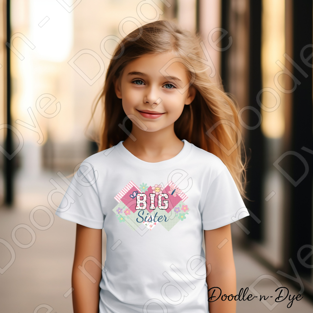 Big Sister Tee, Sibling Announcement Shirt, Big Sister Graphic T-Shirt, Gift for Her