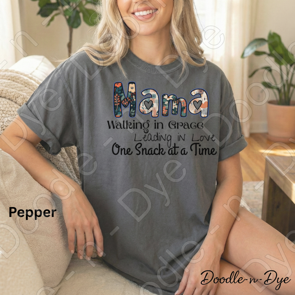 Mama Walking in Grace Shirt – Faith‑Inspired Comfort Colors Tee - Mother's Day Gift for Mom