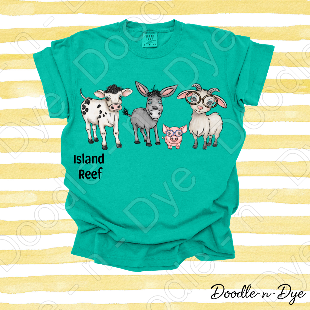 Cute Farm Animals Youth Shirt | Original Comfort Colors® Youth Tee | Farm Animal Graphic T-Shirt | Kids Farm Shirt | Toddler Farm Animal Tee