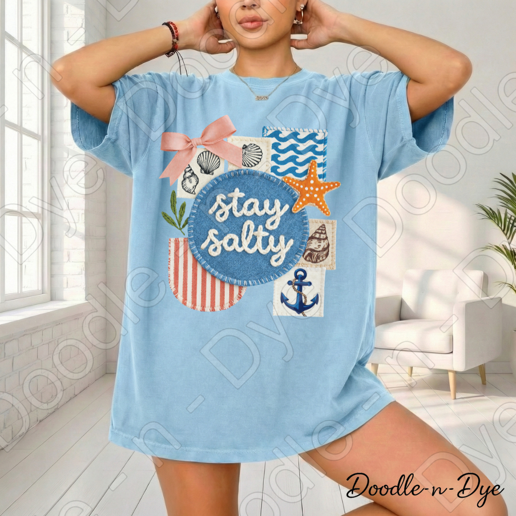 Stay Salty Shirt – Coastal Summer Comfort Colors Tee - Beach Shirt – Coastal Vibes Stay Tee
