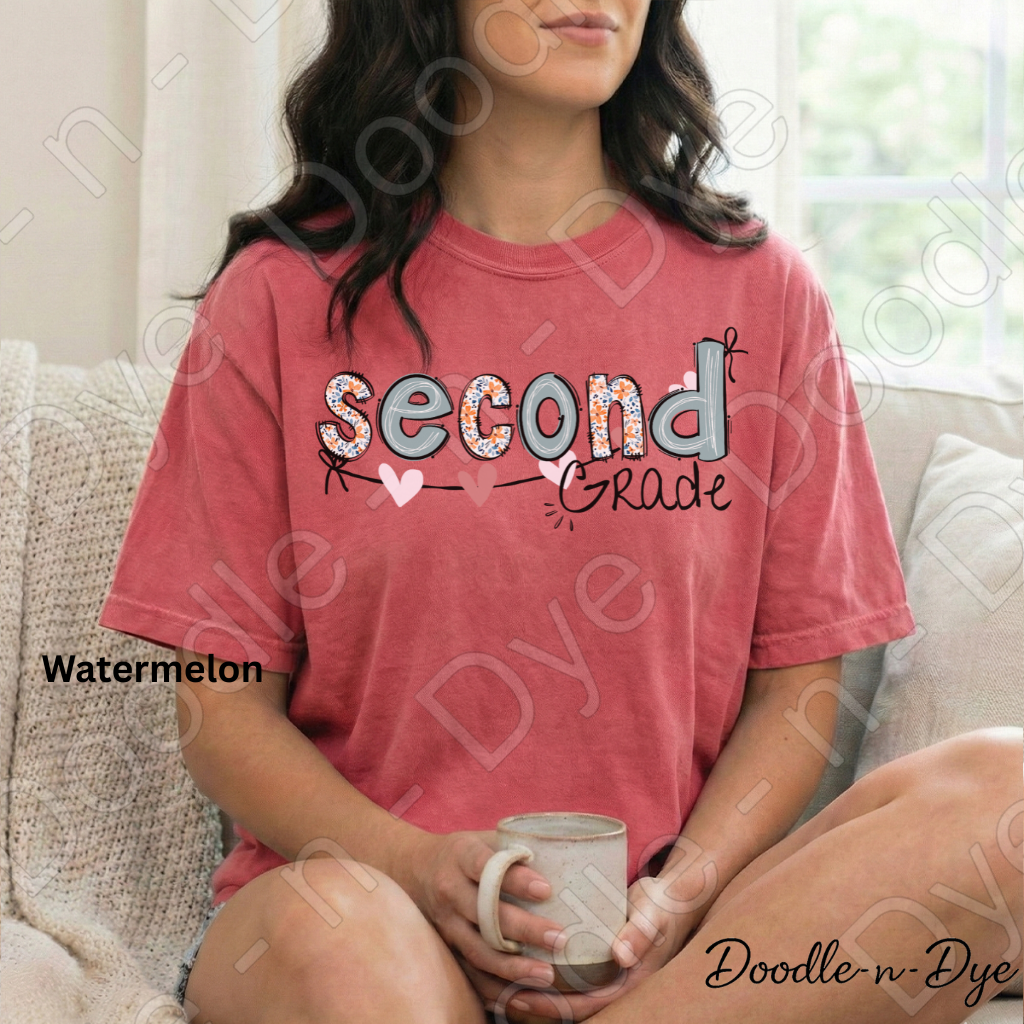 Second Grade Teacher Shirt – Comfort Colors 1717 Team Tee - Teacher Appreciation Gift