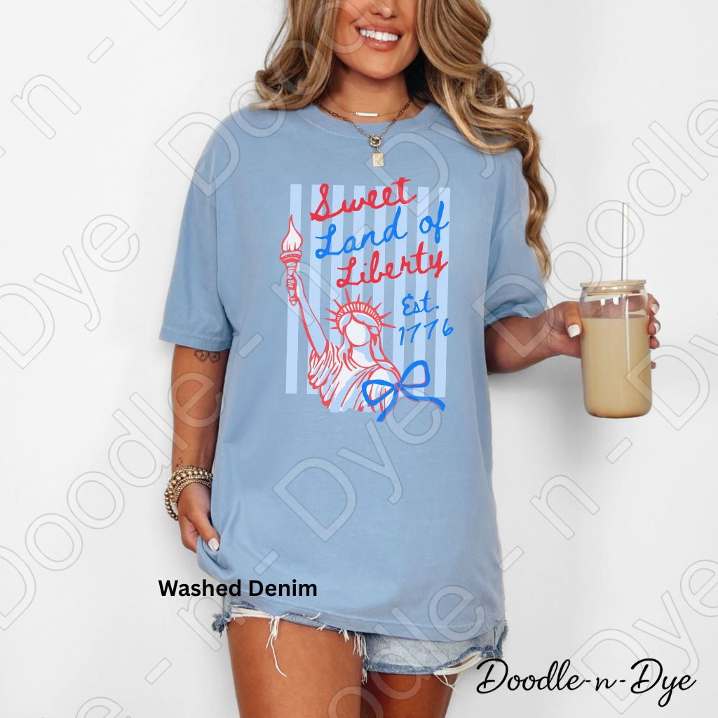 Sweet Land of Liberty Shirt – Patriotic Comfort Colors 1717 Tee - July 4th T-Shirt