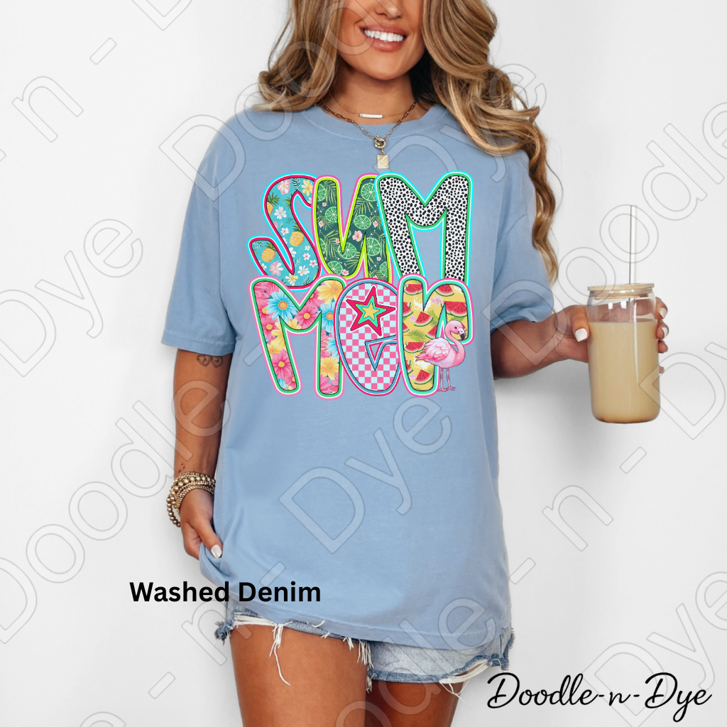 Summer Pattern Shirt – Colorful Comfort Colors Flamingo Tee - Gift for Her - Teacher Appreciation