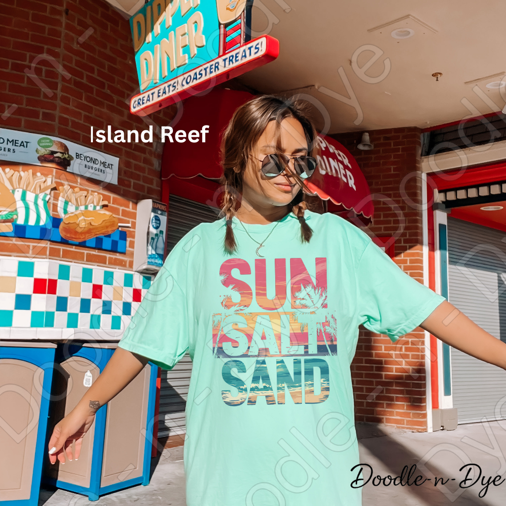Sun Salt Sand Shirt – Tropical Comfort Colors Beach Tee - Summer Vacation T-Shirt