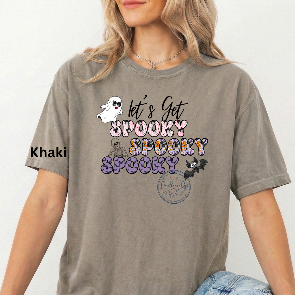 Let's Get Spooky Spooky Spooky Shirt | Original Halloween Ghost Tee | Comfort Colors® 1717 Cute Halloween Shirt | Spooky Season Tee