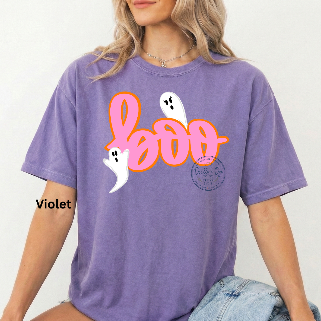 Boo Ghost Shirt | Comfort Colors® 1717 Halloween T-Shirt | Cute Ghost Graphic Tee | Spooky Season Shirt | Boutique Halloween Shirt, Fall Ghost Tee