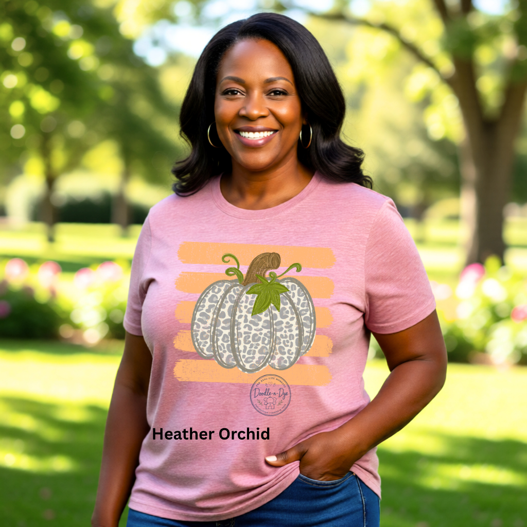 Leopard Pumpkin Shirt | Bella + Canvas® Fall T-Shirt | Cute Pumpkin Graphic Tee | Autumn Shirt for Women | Pumpkin Patch Outfit