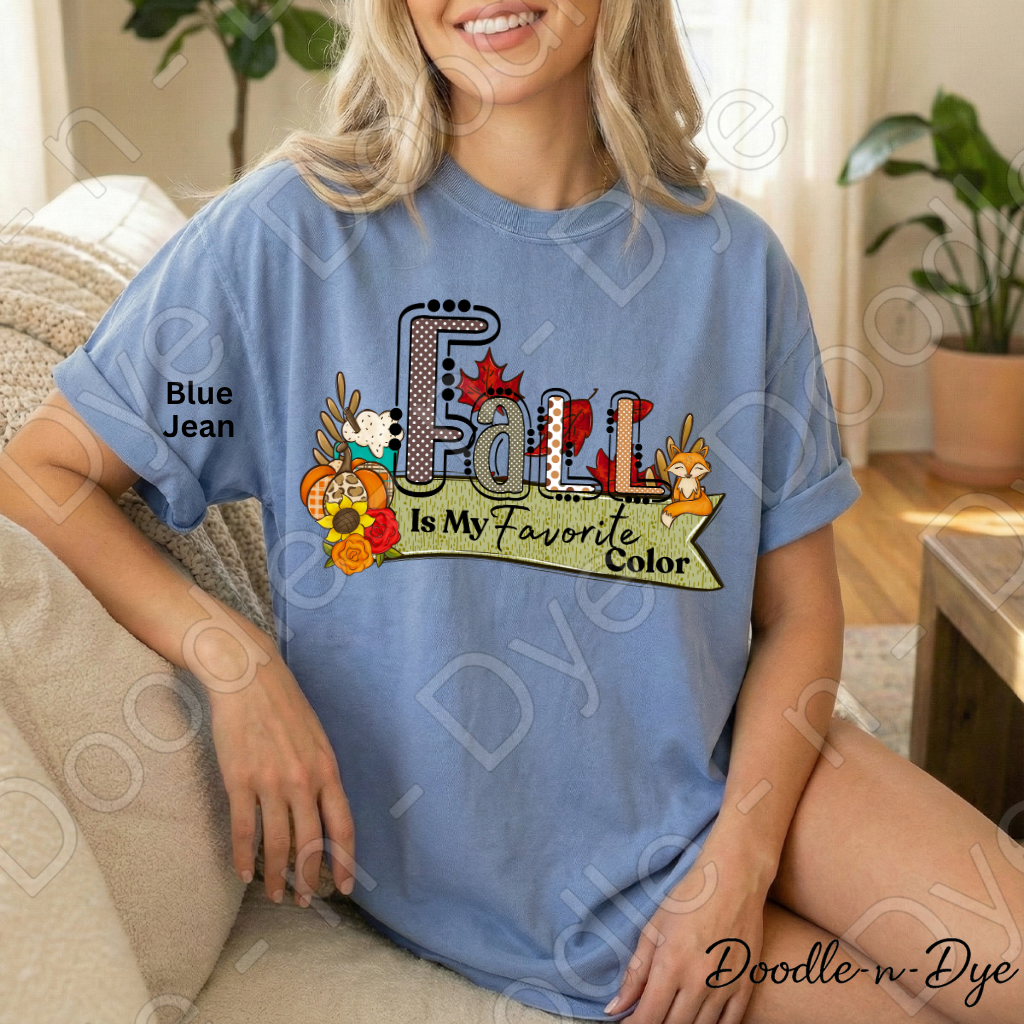 Fall Is My Favorite Color Shirt | Original Comfort Colors Fall Tee | Cozy Autumn Graphic Shirt | Pumpkin & Fox Fall Shirt | Farmhouse Fall Tee