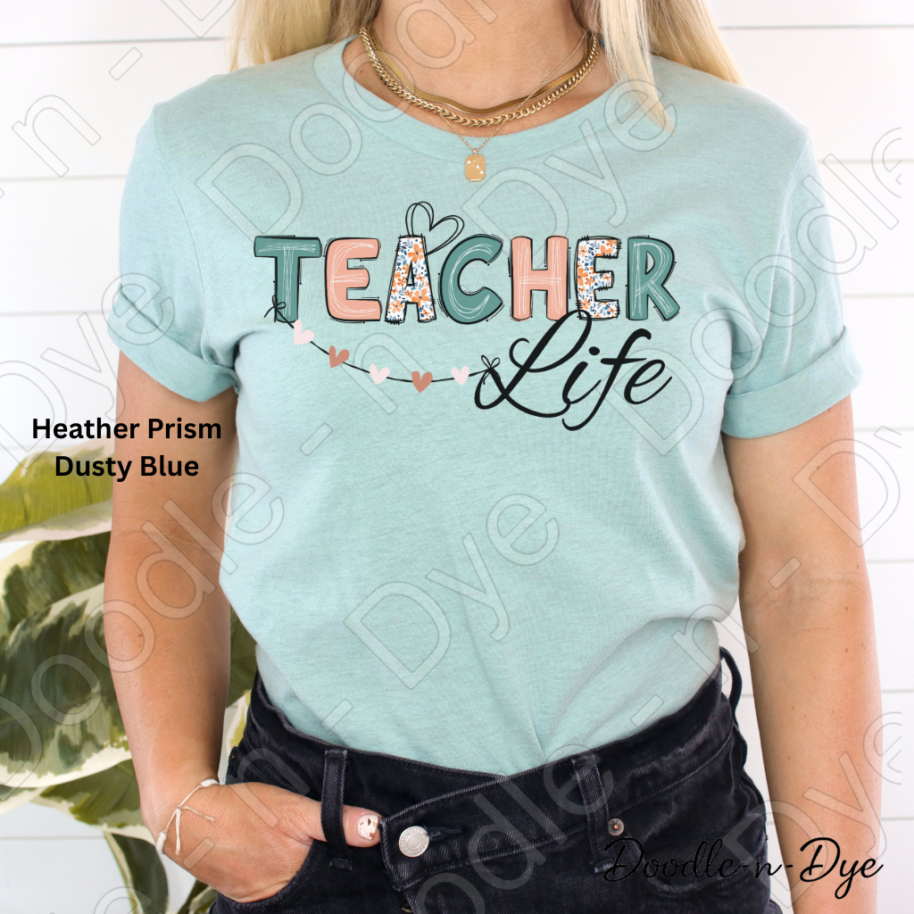 Teacher Life Shirt – Bella & Canvas Boho Teacher Tee - Teacher Appreciation Gift