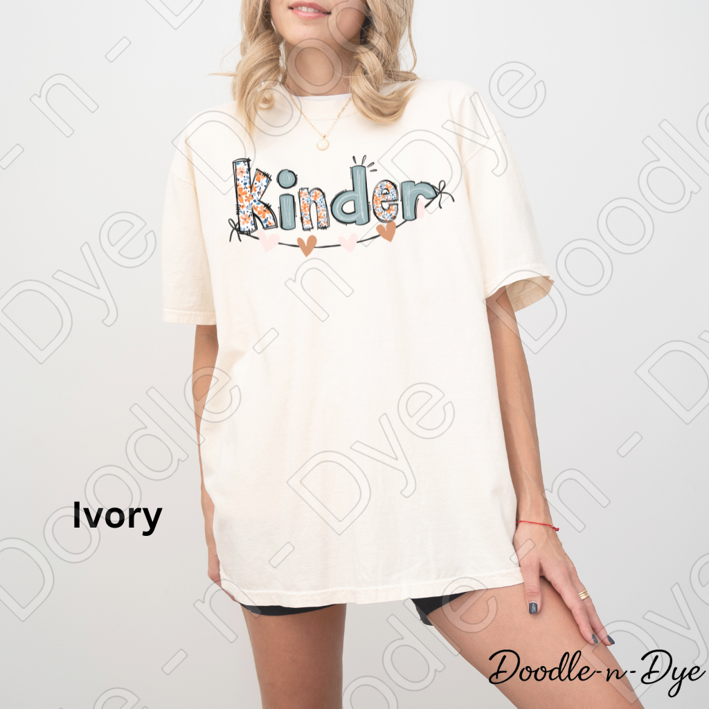 Kinder Teacher Shirt – Comfort Colors Kindergarten Tee - Teacher Appreciation Gift