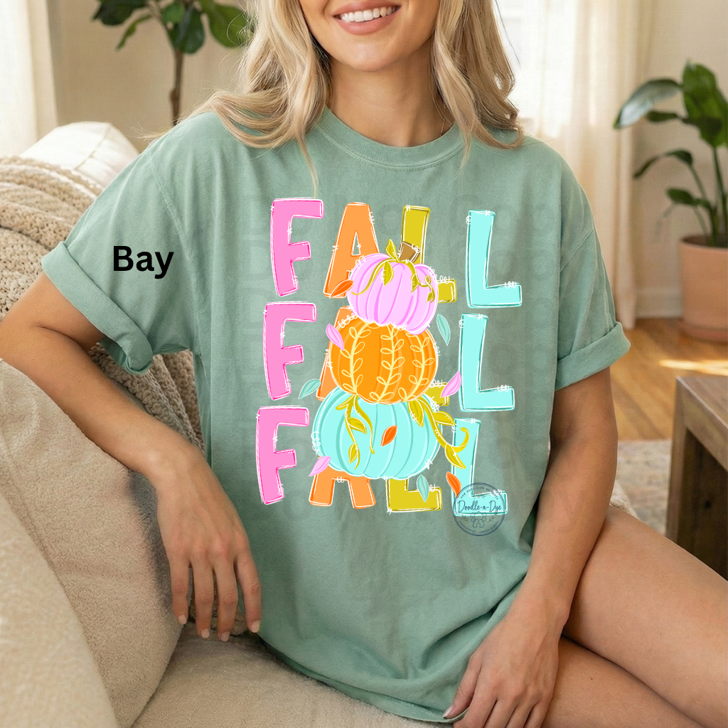 Colorful Fall Pumpkin Shirt | Bright Autumn Graphic Tee | Cute Pumpkin Shirt | Comfort Colors® 1717 Fall T-Shirt | Cozy Fall Outfit