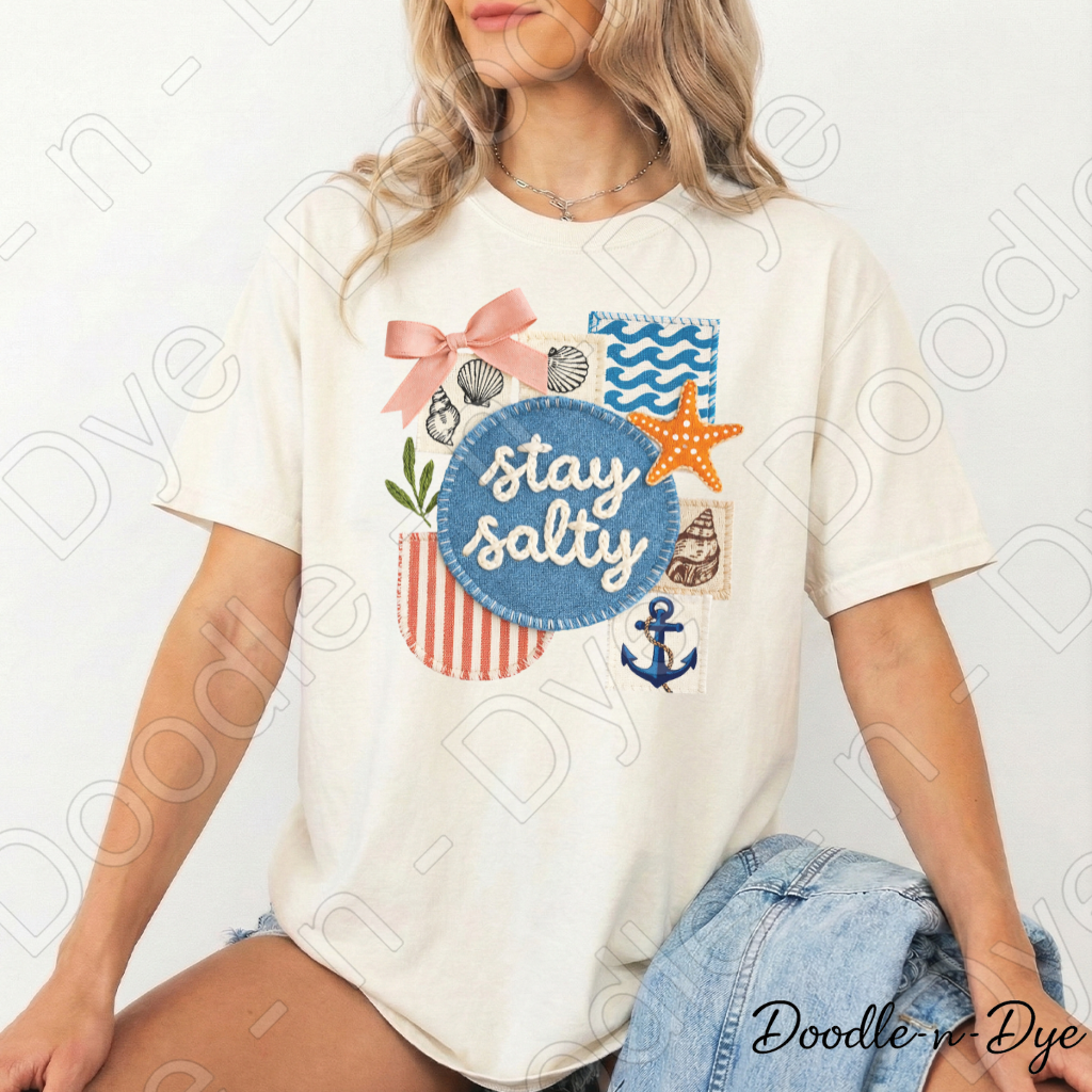 Stay Salty Shirt – Coastal Summer Comfort Colors Tee - Beach Shirt – Coastal Vibes Stay Tee