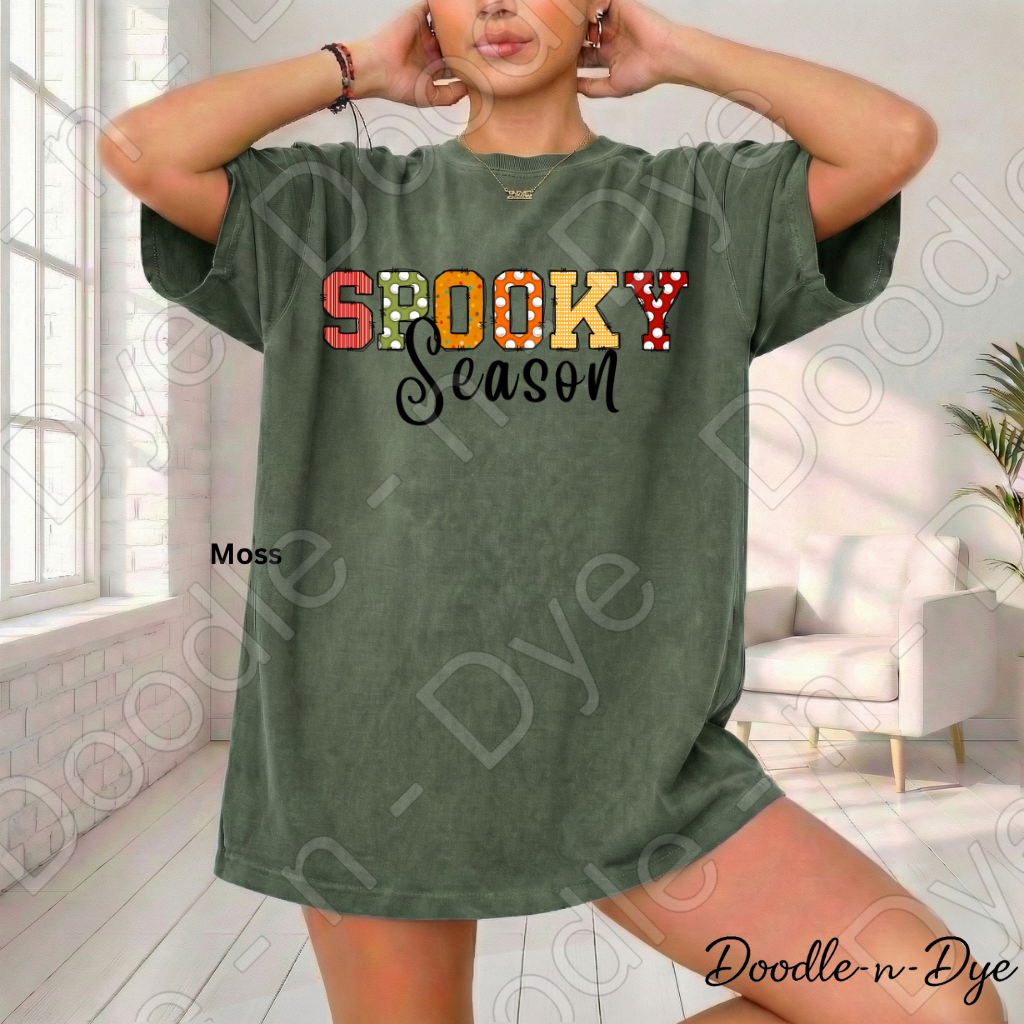 Spooky Season Shirt | Doodle-n-Dye Original | Comfort Colors 1717 Halloween Tee | Cute Fall Graphic Shirt | Pumpkin Halloween Shirt