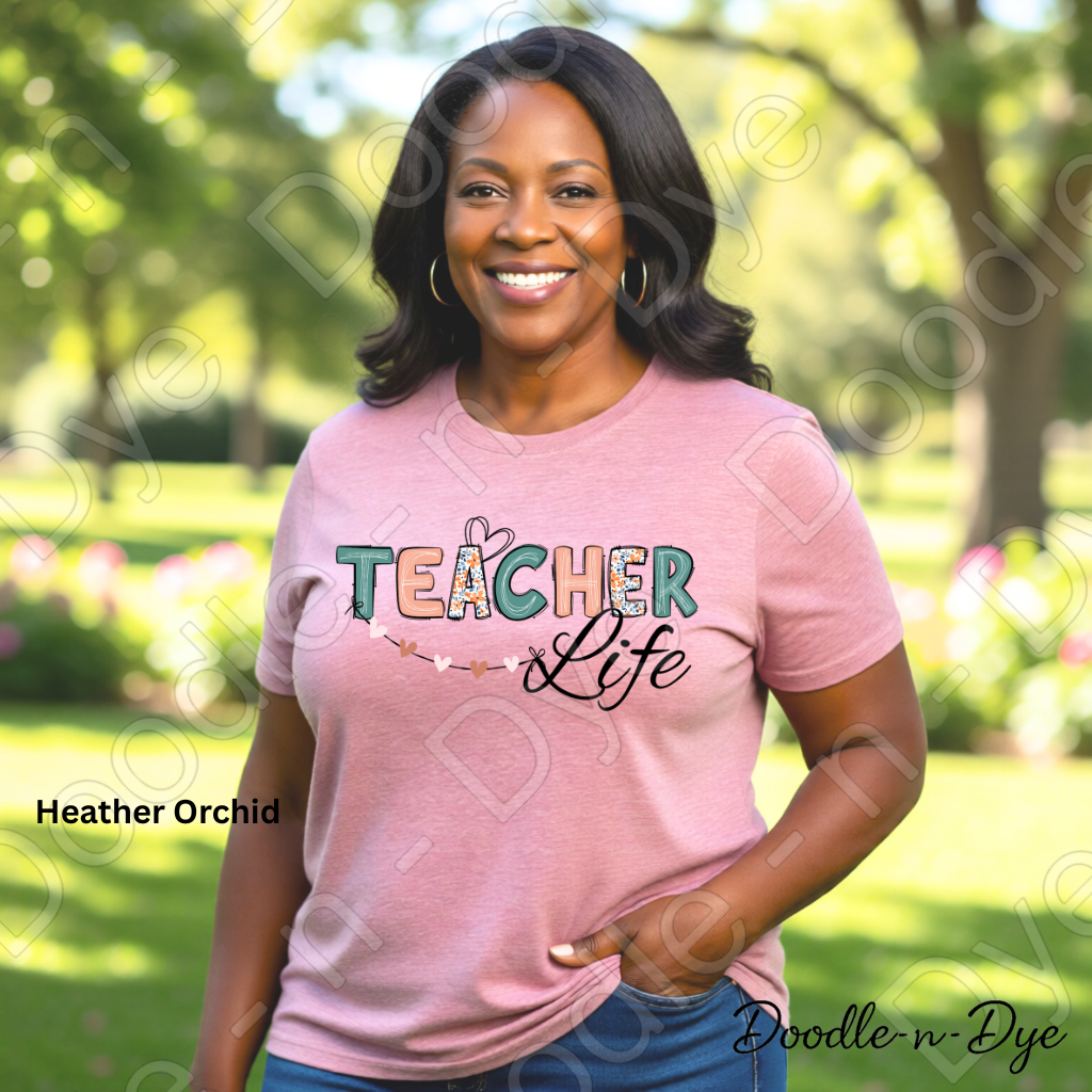Teacher Life Shirt – Bella & Canvas Boho Teacher Tee - Teacher Appreciation Gift