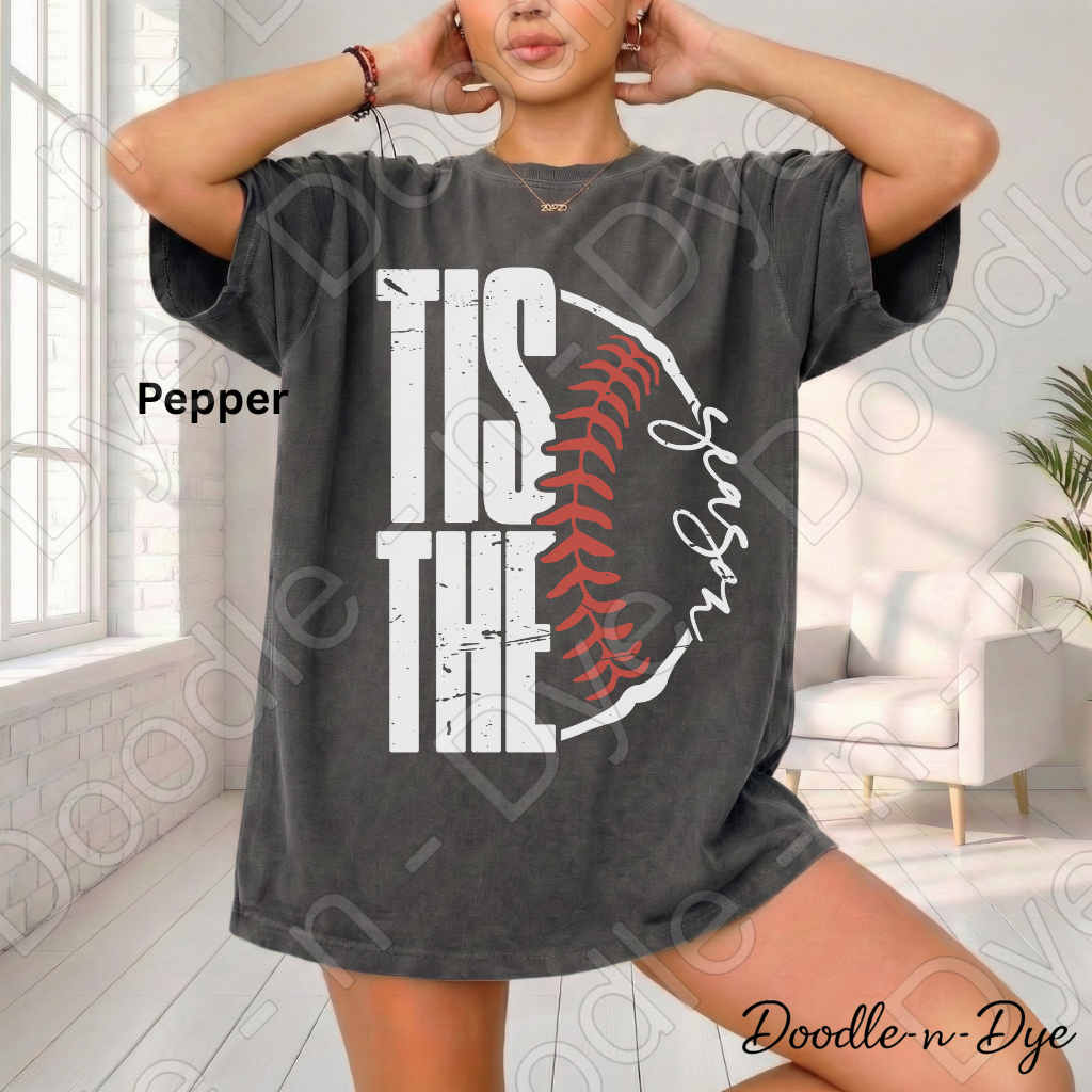 Tis the Season Baseball Comfort Colors Tee, Baseball Mom Tee, Baseball Season Shirt, Gift for Mom, Mother's Day Gift