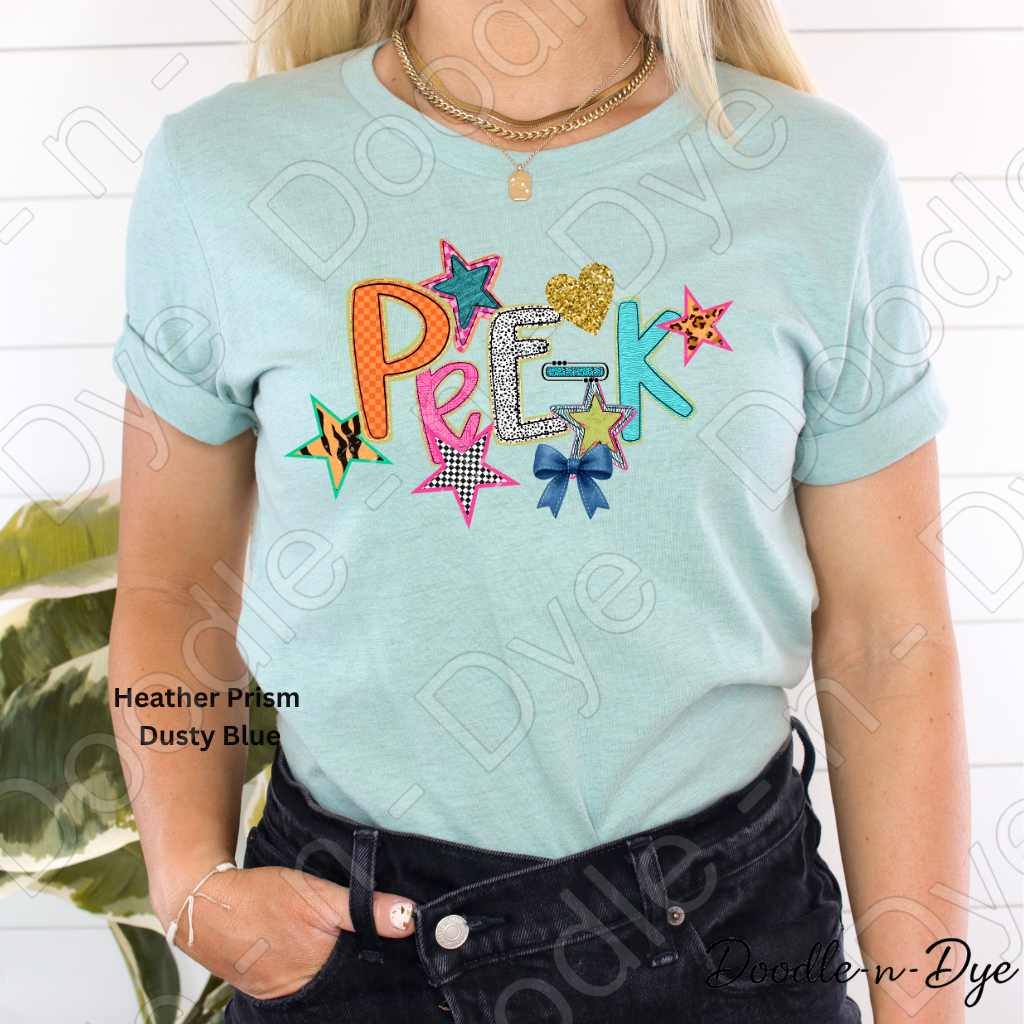Teacher Pre-K Bella+Canvas Tee, Back to School Shirt, Beginning of School Teacher T-Shirt, Matching Team Teacher Tee, Staff Shirt, Educator's Back to School Matching Tshirt