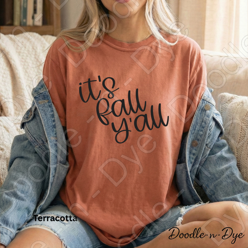 It's Fall Y'all Shirt, Minimalist Fall Tee, Comfort Colors 1717, Autumn Graphic Tee, Cozy Fall Shirt, Pumpkin Season Tee