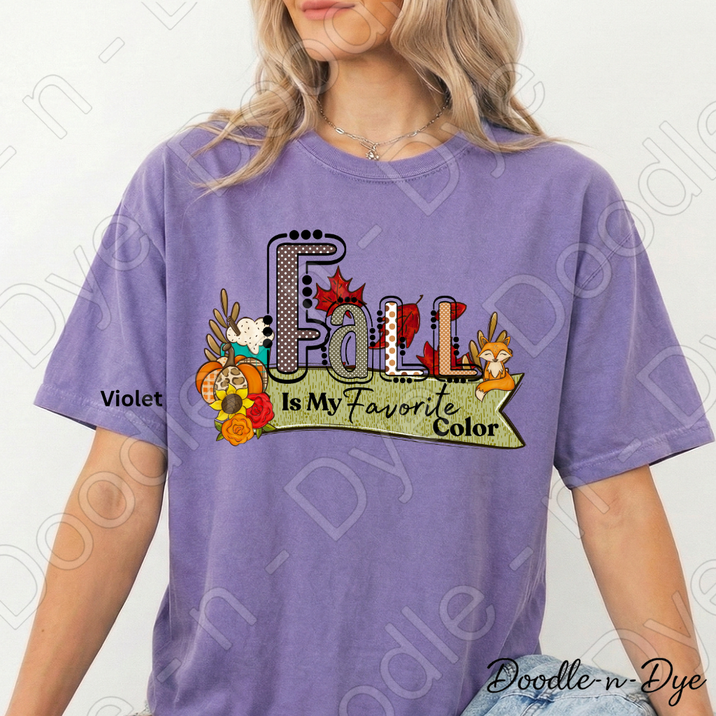 Fall Is My Favorite Color Shirt | Original Comfort Colors Fall Tee | Cozy Autumn Graphic Shirt | Pumpkin & Fox Fall Shirt | Farmhouse Fall Tee