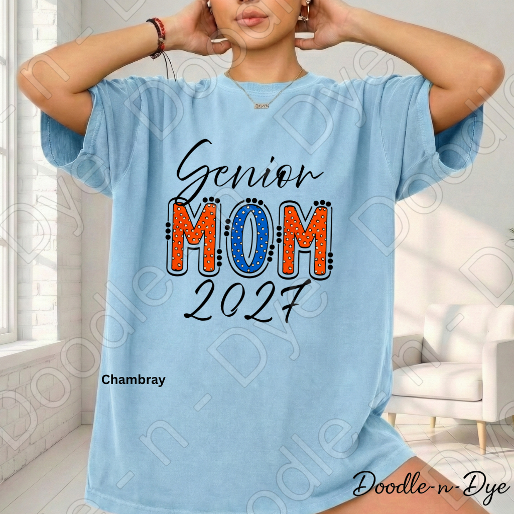 Senior Mom 2027 Shirt | Original Comfort Colors® T-Shirt | Class of 2027 Mom Tee | Graduation Mom Shirt | Proud Senior Mom Gift