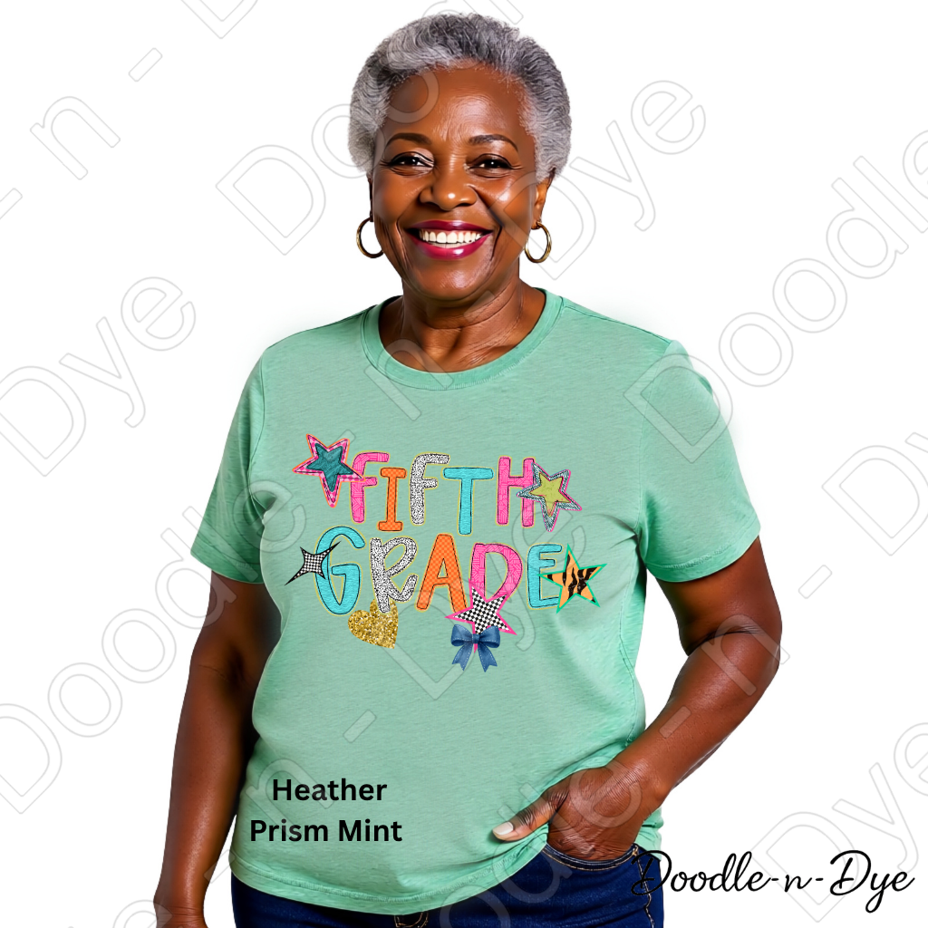 Fifth Grade Teacher Bella & Canvas Tee, Back to School Teacher & Student Tee, Meet‑the‑Teacher & Classroom Photos, Beginning of School Fifth Grade Teacher Shirt, Grade Level Gift for Teacher