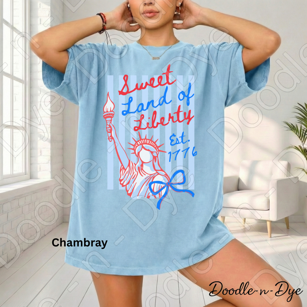 Sweet Land of Liberty Shirt – Patriotic Comfort Colors 1717 Tee - July 4th T-Shirt
