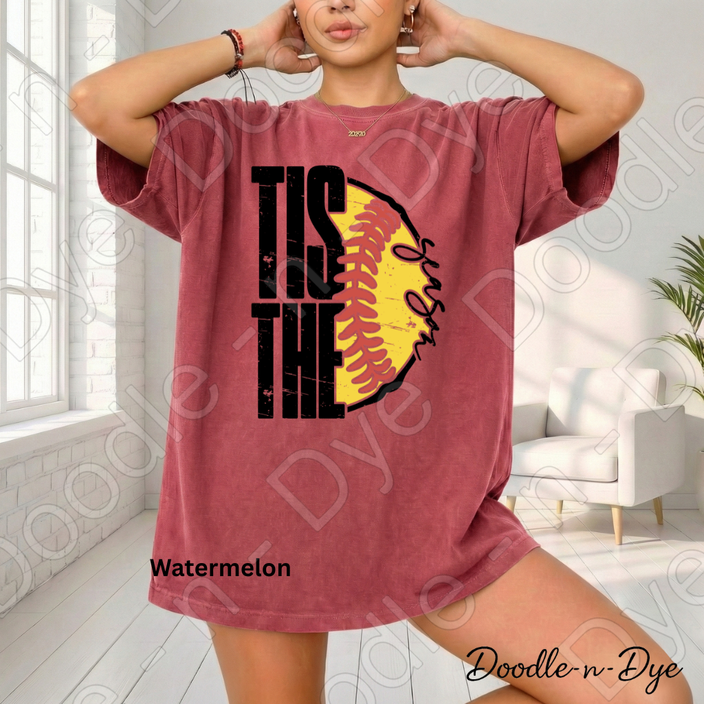 Tis the Season Softball Shirt, Comfort Colors Tee, Softball Season, Ballpark Mom Life, Gift for Her