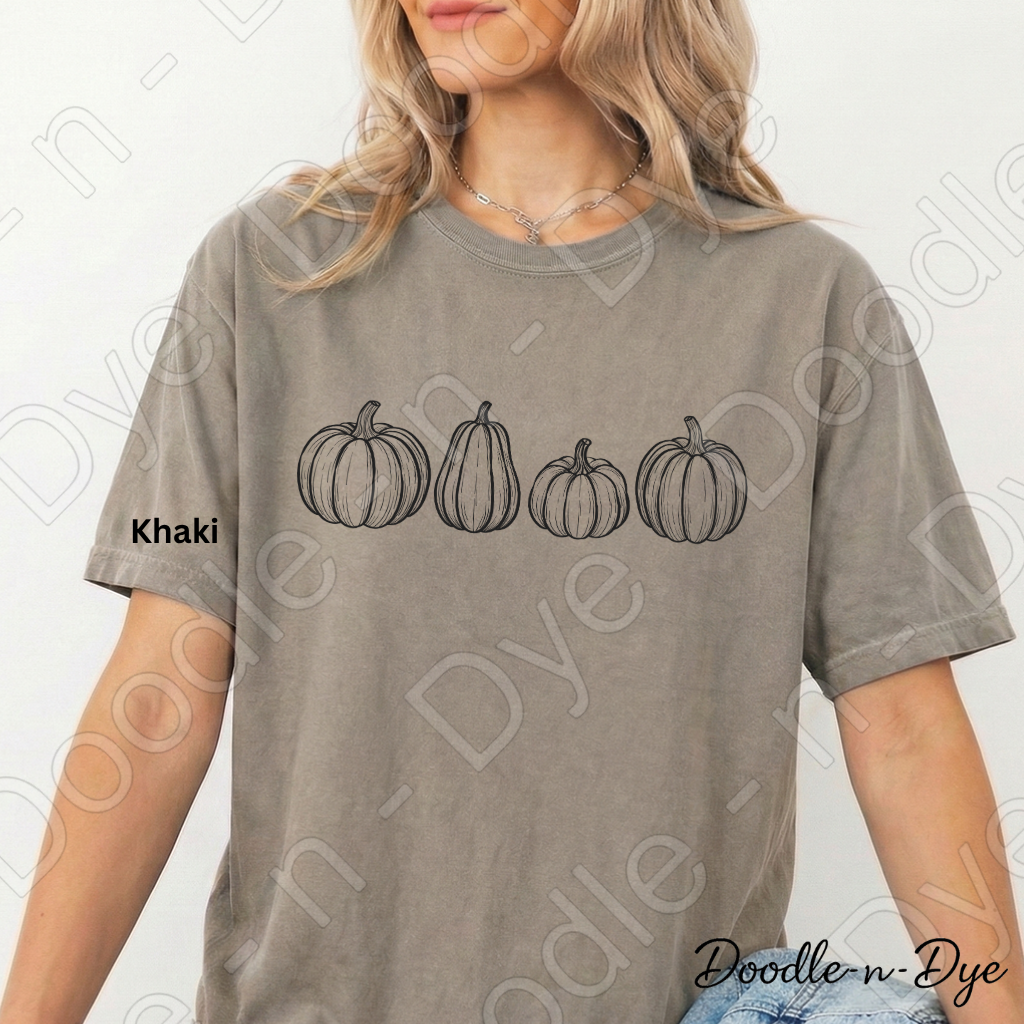Minimalist Pumpkin Shirt | Original Pumpkin Sketch Tee | Comfort Colors 1717 | Farmhouse Fall Shirt | Simple Autumn Graphic Tee