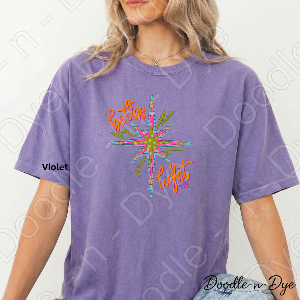 Be the Light Christian Shirt, Matthew 5:14-16 Tee, Retro Faith Shirt, Comfort Colors 1717, Colorful Christian Graphic Tee, Religious Inspirational Gift