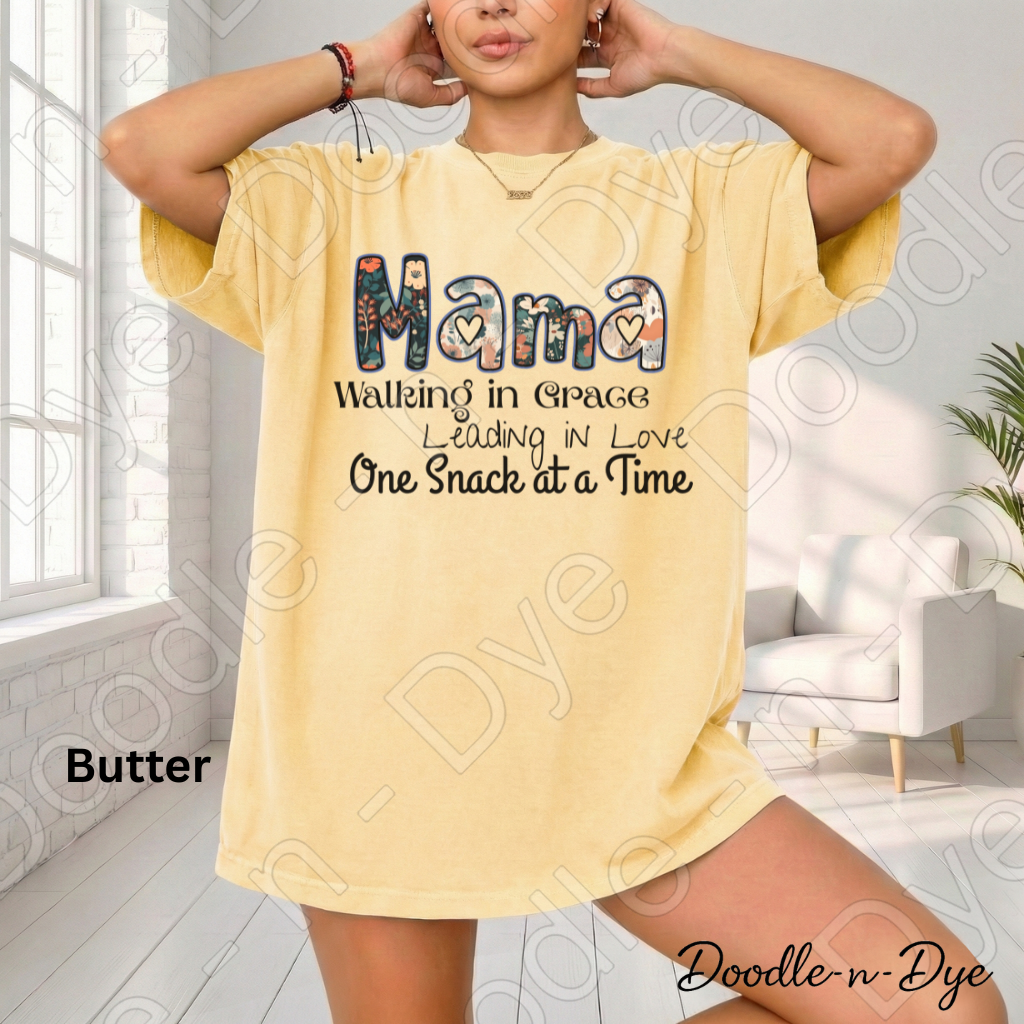 Mama Walking in Grace Shirt – Faith‑Inspired Comfort Colors Tee - Mother's Day Gift for Mom