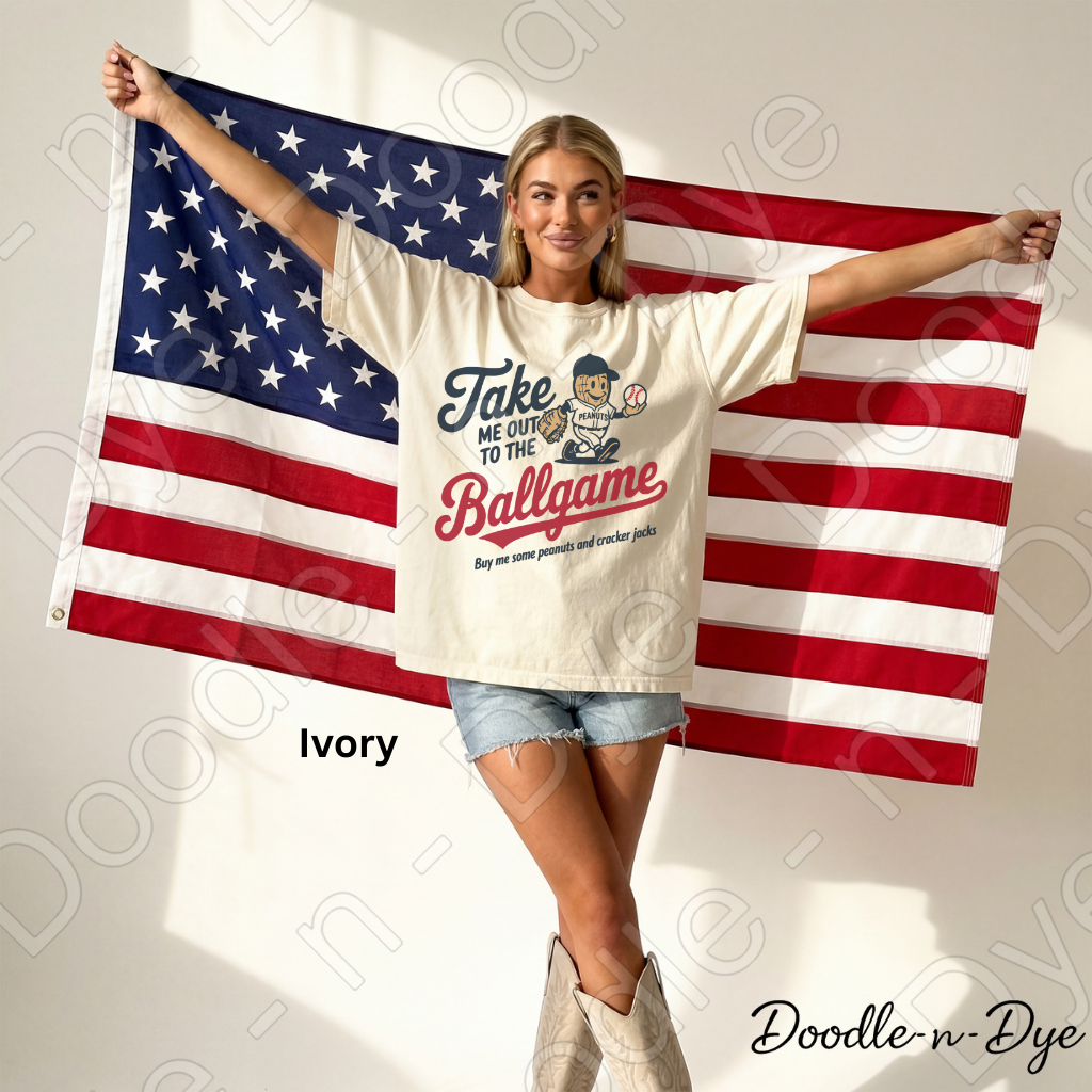 Take Me Out to the Ballgame Shirt – Baseball Peanut Comfort Colors Tee - Buy Me Some Cracker Jacks T-Shirt
