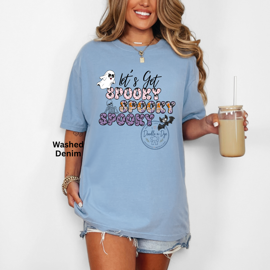 Let's Get Spooky Spooky Spooky Shirt | Original Halloween Ghost Tee | Comfort Colors® 1717 Cute Halloween Shirt | Spooky Season Tee