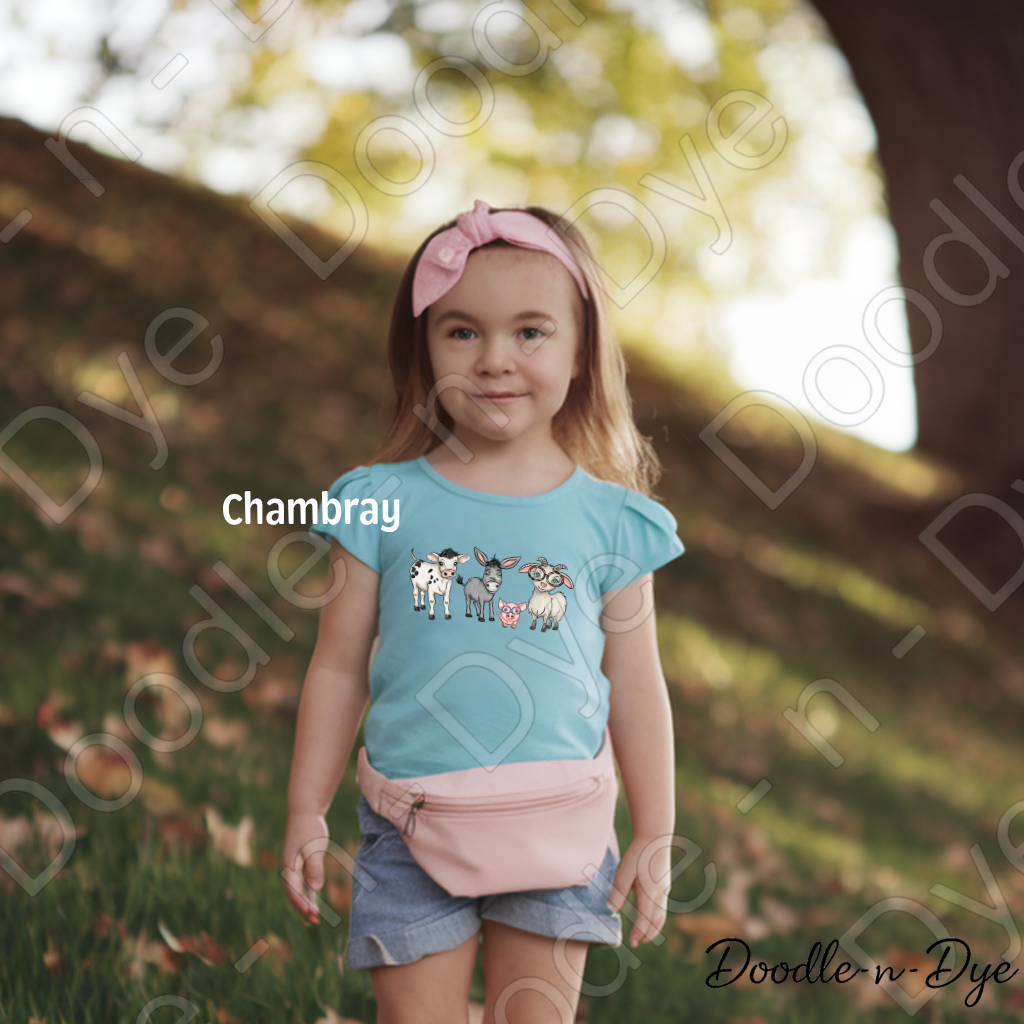 Cute Farm Animals Youth Shirt | Original Comfort Colors® Youth Tee | Farm Animal Graphic T-Shirt | Kids Farm Shirt | Toddler Farm Animal Tee