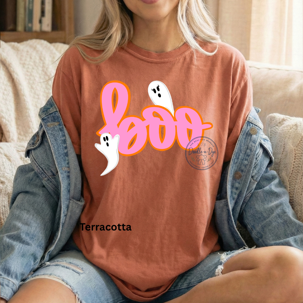 Boo Ghost Shirt | Comfort Colors® 1717 Halloween T-Shirt | Cute Ghost Graphic Tee | Spooky Season Shirt | Boutique Halloween Shirt, Fall Ghost Tee