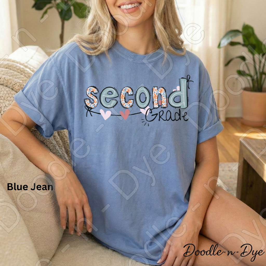 Second Grade Teacher Shirt – Comfort Colors 1717 Team Tee - Teacher Appreciation Gift
