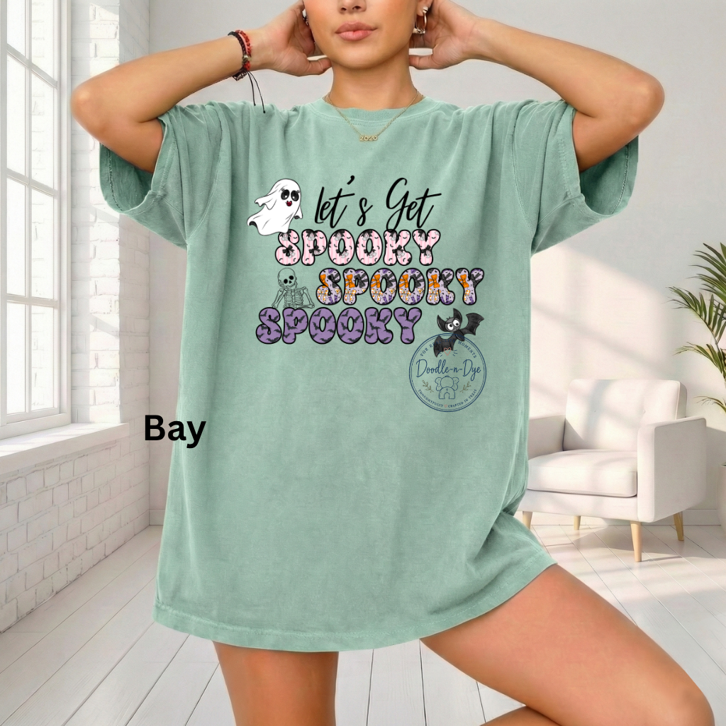 Let's Get Spooky Spooky Spooky Shirt | Original Halloween Ghost Tee | Comfort Colors® 1717 Cute Halloween Shirt | Spooky Season Tee