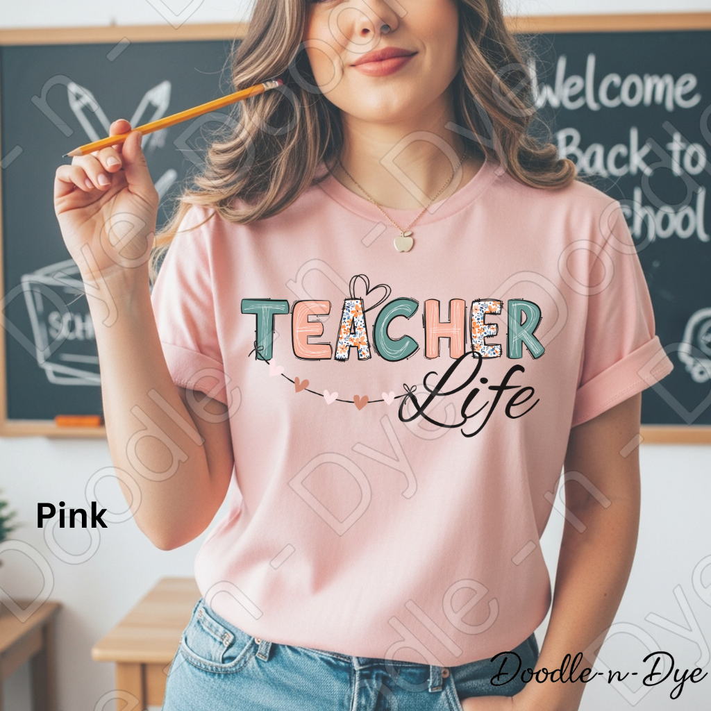 Teacher Life Shirt – Bella & Canvas Boho Teacher Tee - Teacher Appreciation Gift