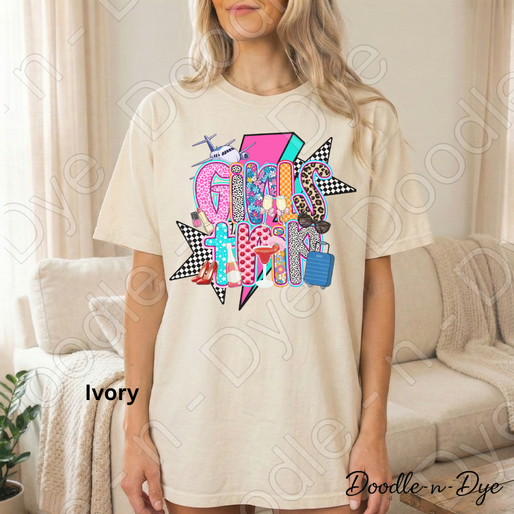 Girls Trip Comfort Colors Shirt – Besties Bachelorette Graphic Tee, Friends Weekend T-Shirt